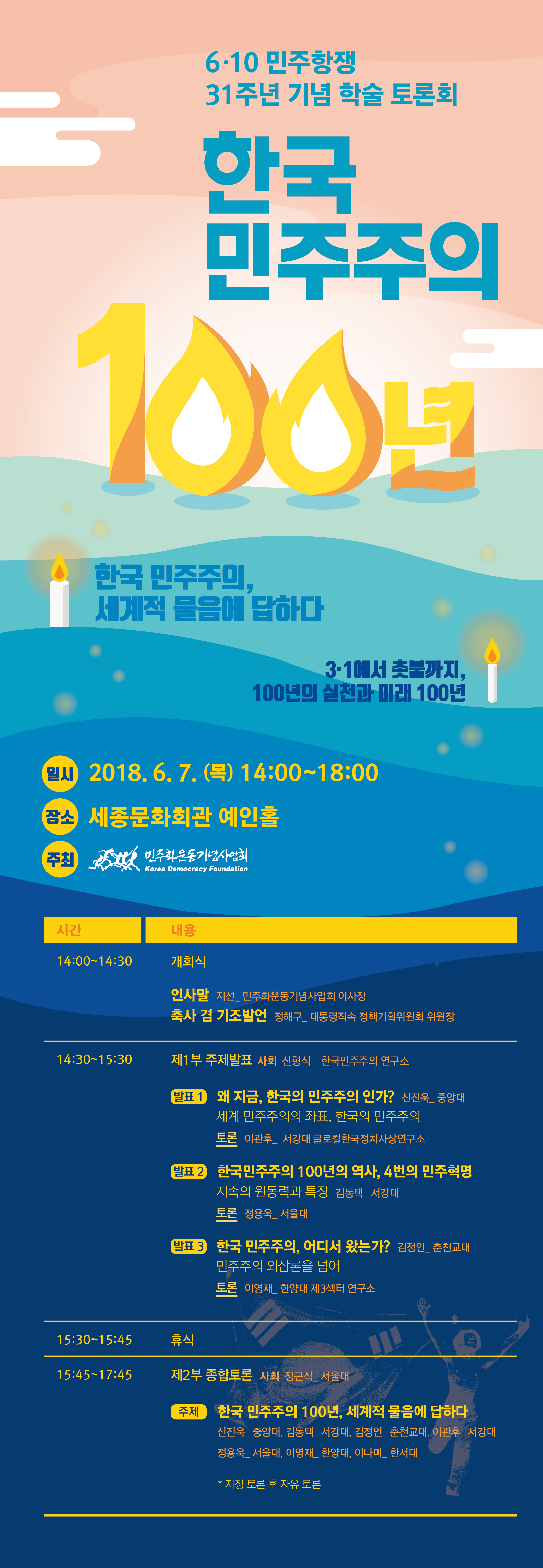 6·10 민주항쟁 31주년 기념 학술토론회 <한국 민주주의 100년>